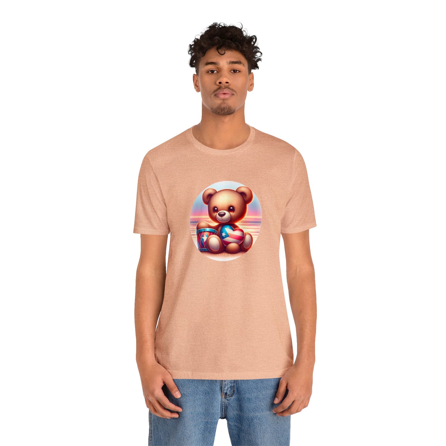 Sunset Teddy Love PR- Unisex Jersey Short Sleeve Tee