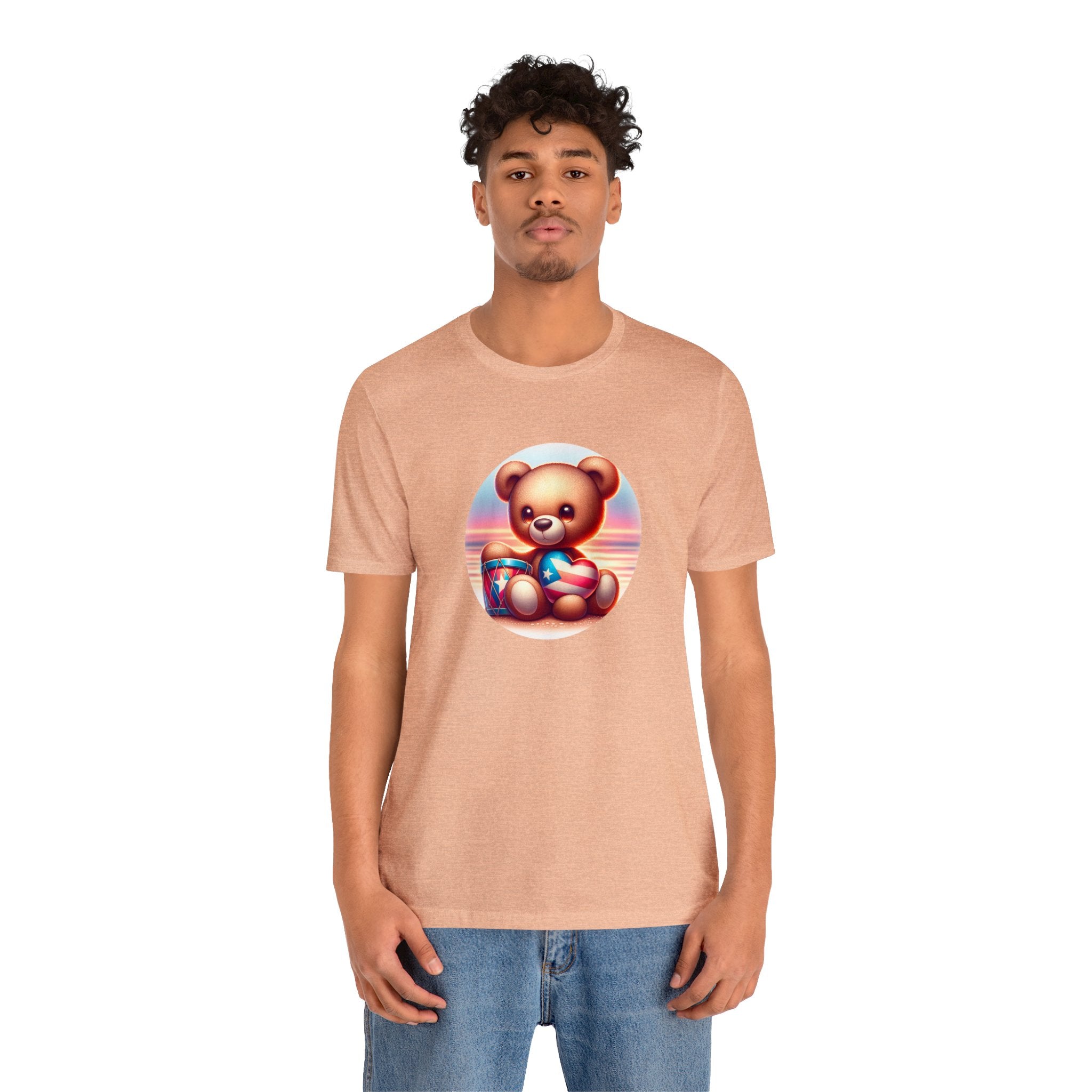 Sunset Teddy Love PR- Unisex Jersey Short Sleeve Tee