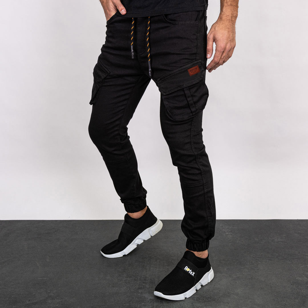 New Style Solid Color Casual Trousers Men&