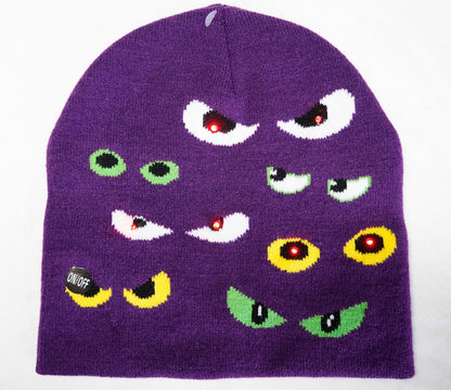 Halloween Horror Expression Luminescent Lamp Knitted Hat