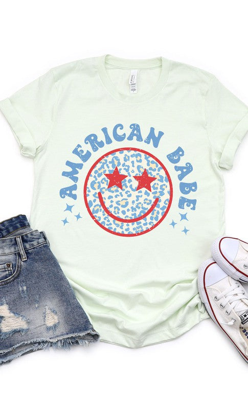 American Babe Smiley PLUS SIZE Graphic Tee