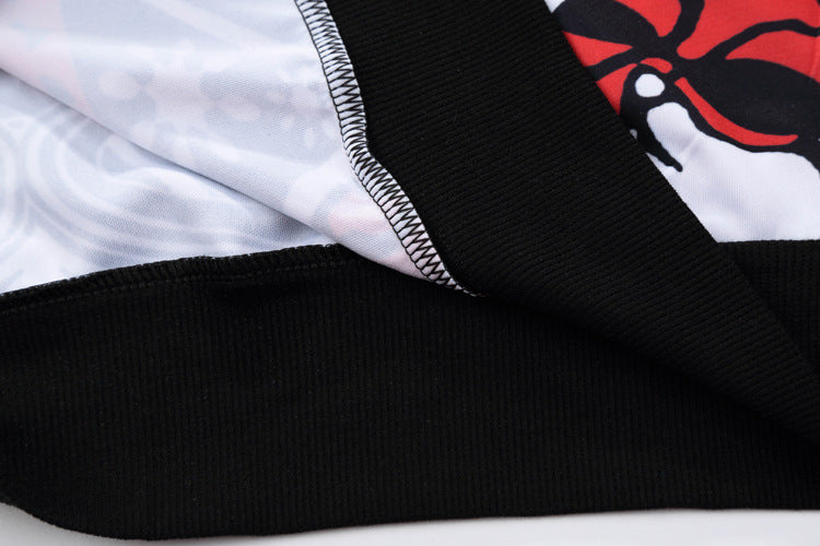 Long Sleeve Poker Print Shirt