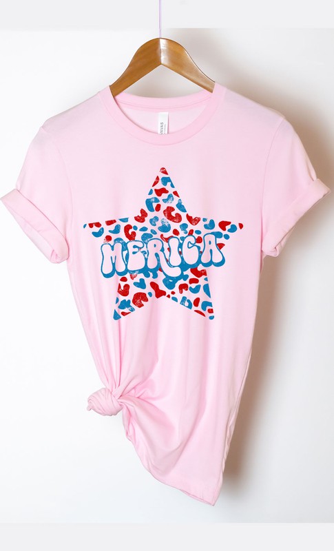 Leopard Merica Star Graphic Tee PLUS
