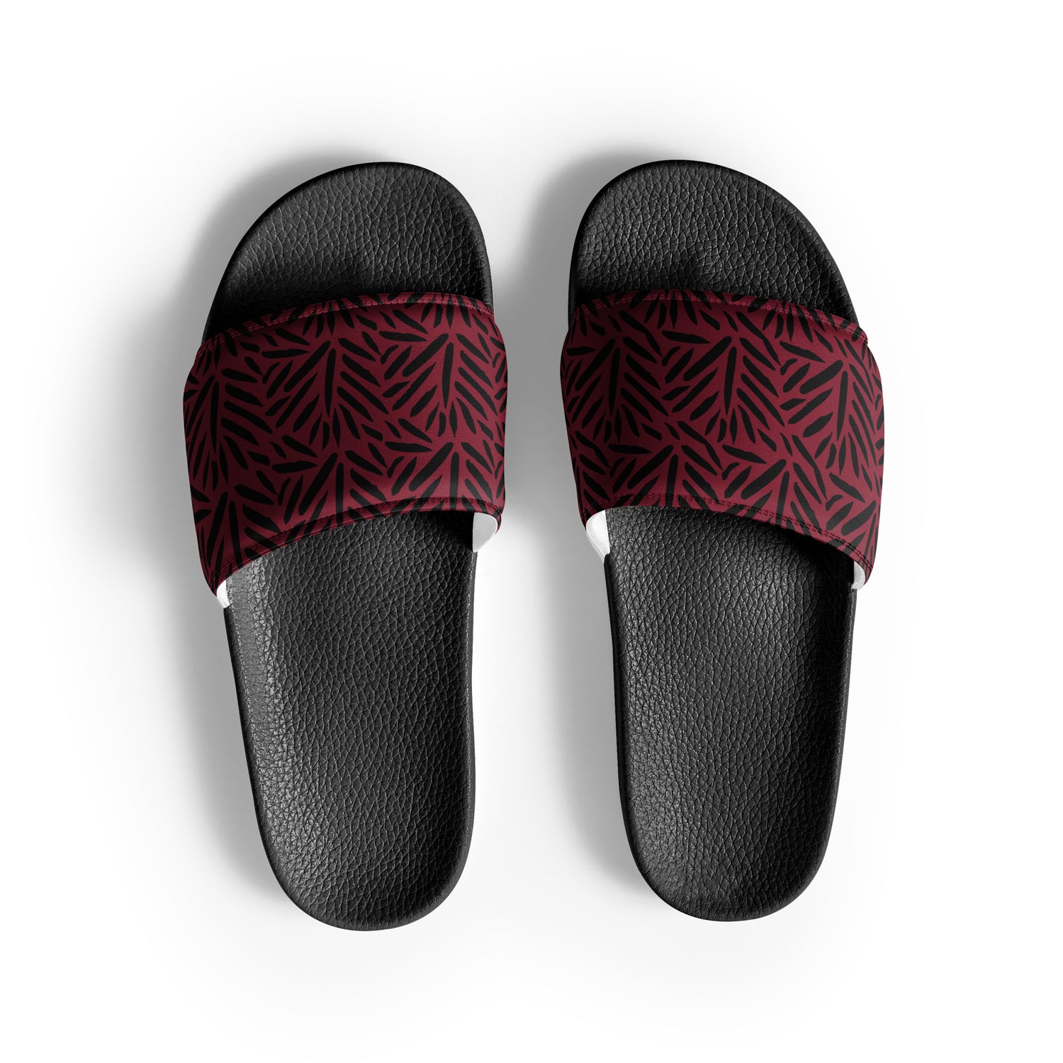 Men’s Brushstroke slides (Burgundy / Black)