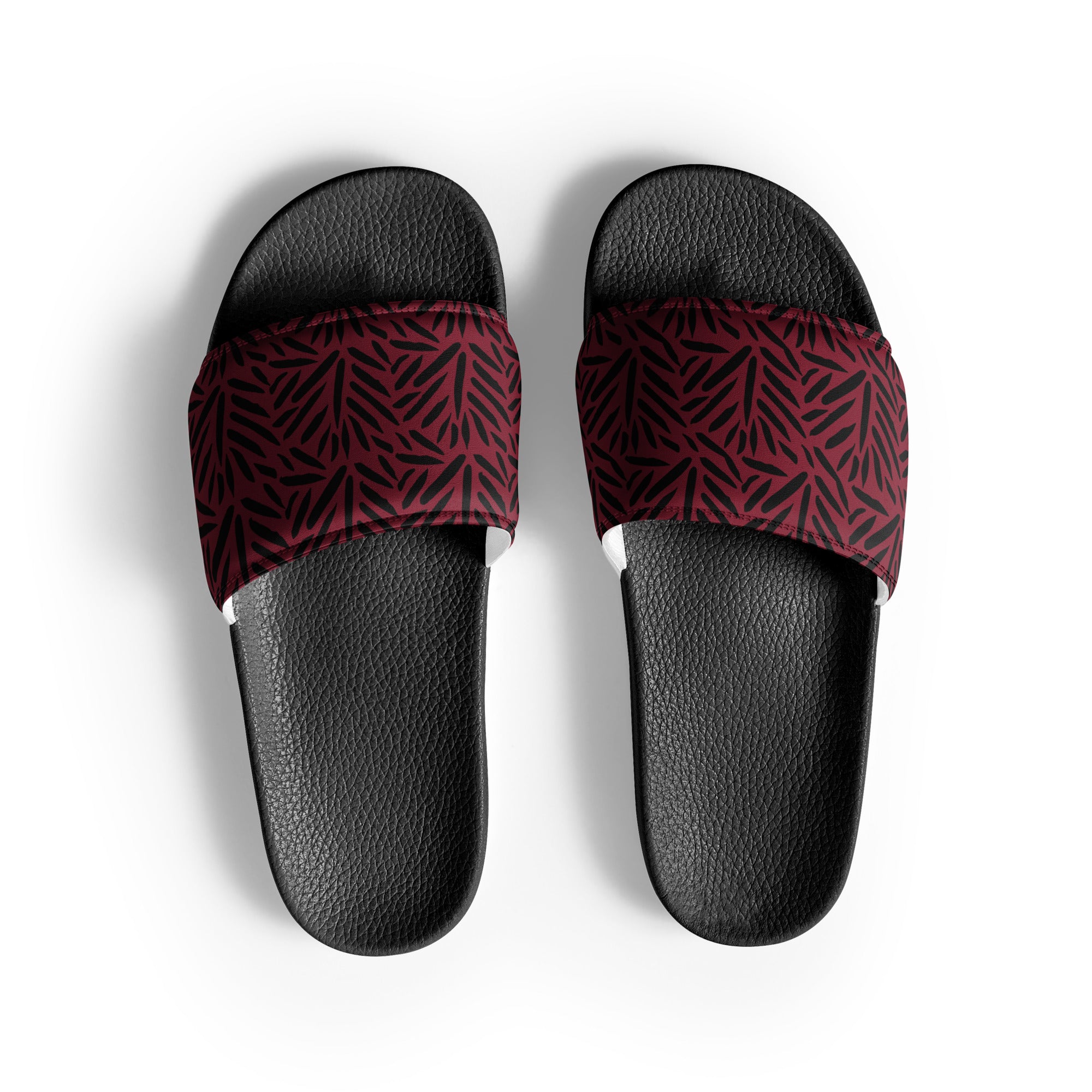 Men’s Brushstroke slides (Burgundy / Black)