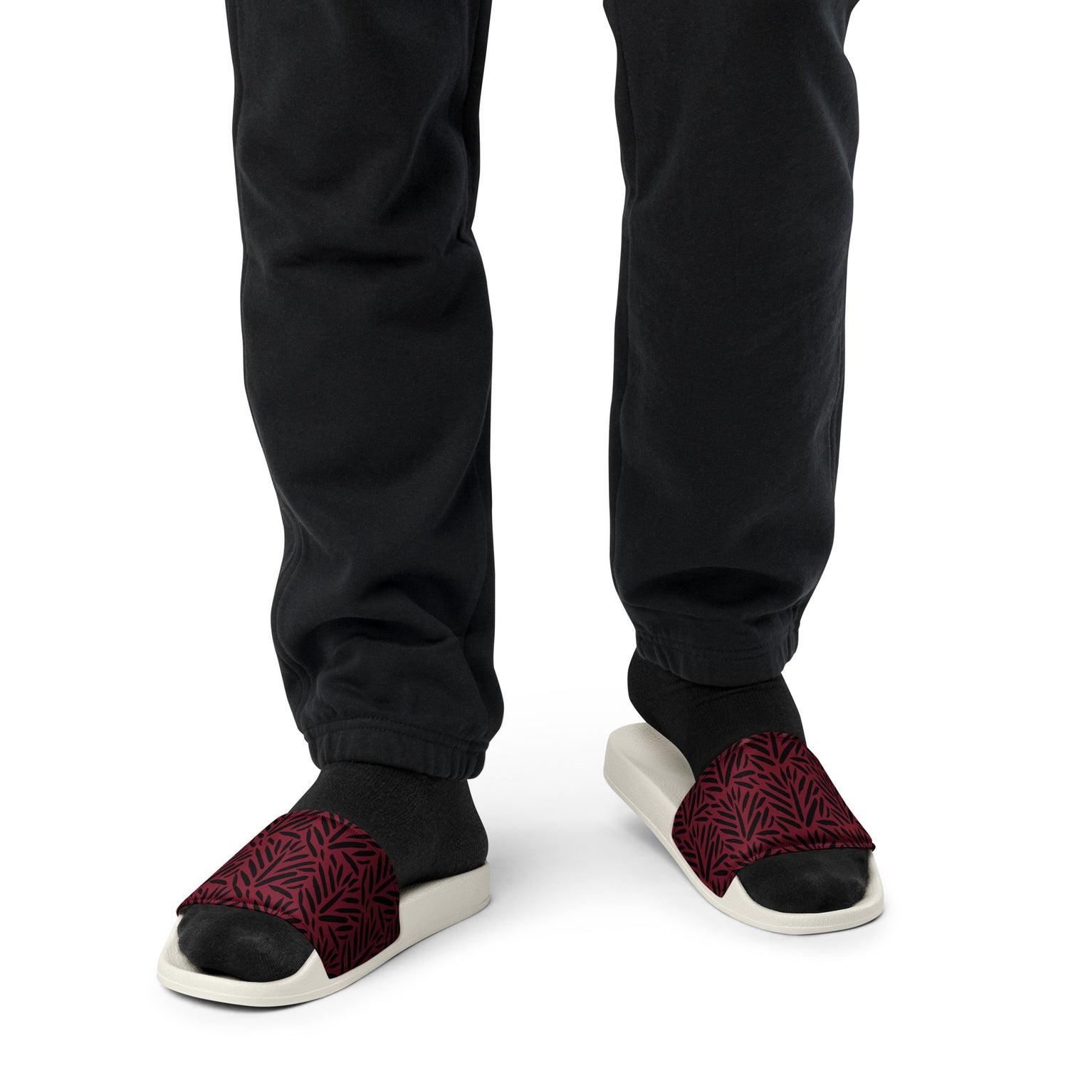 Men’s Brushstroke slides (Burgundy / Black)