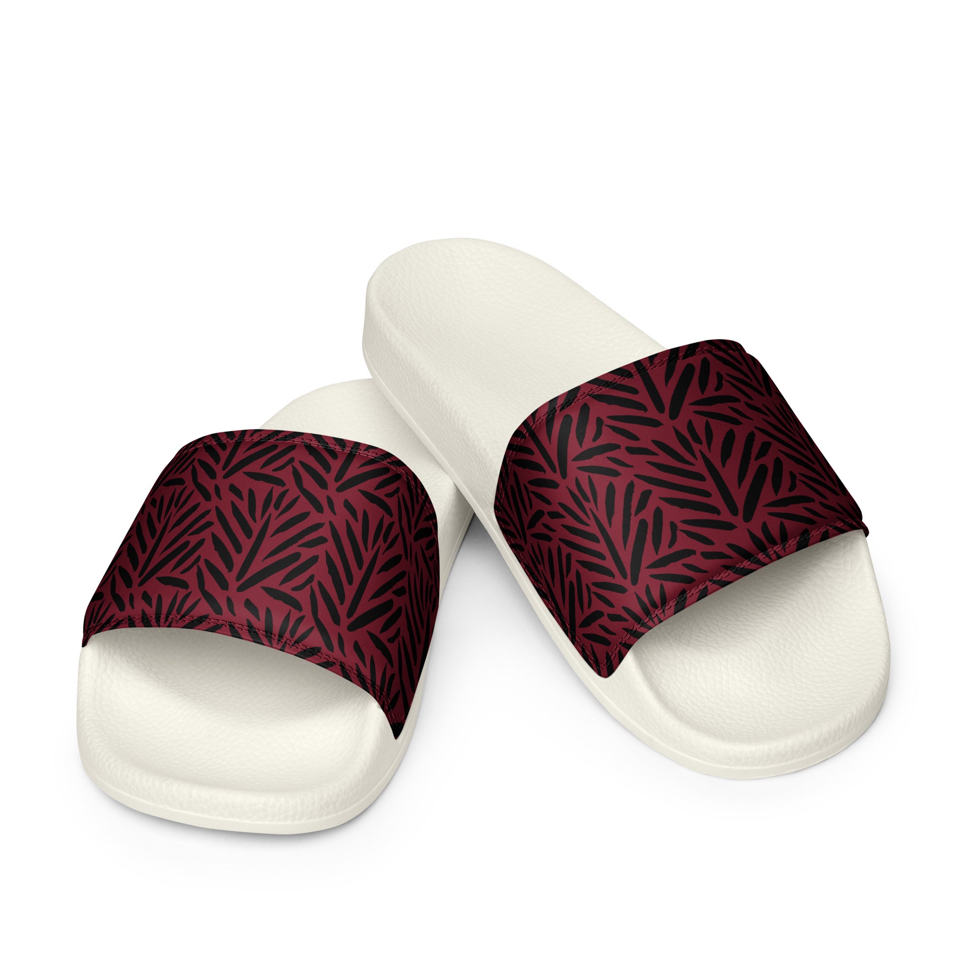 Men’s Brushstroke slides (Burgundy / Black)