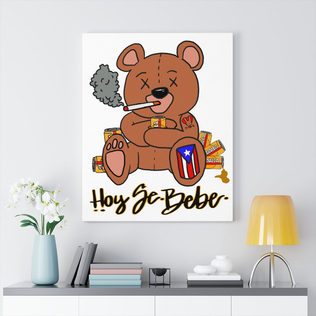 Hoy Se Bebe Teddy- Canvas Gallery Wraps