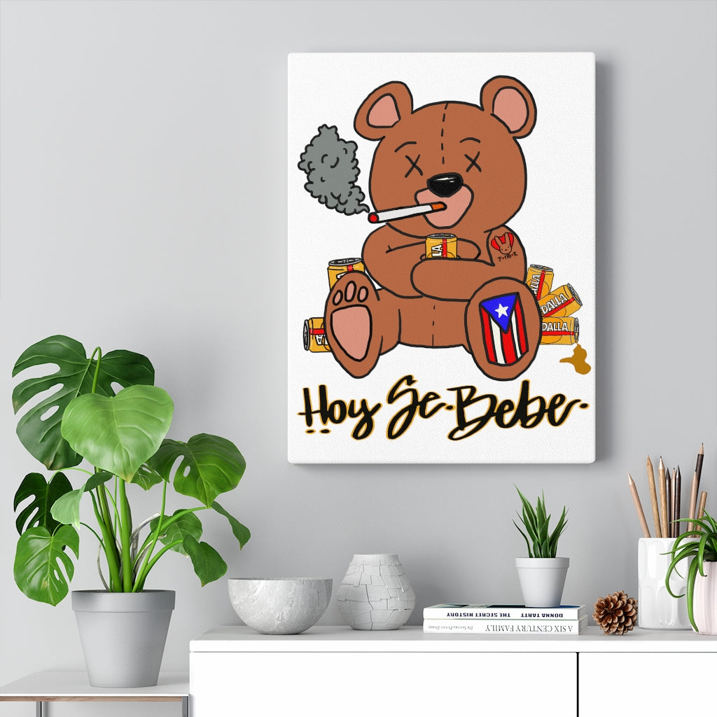 Hoy Se Bebe Teddy- Canvas Gallery Wraps