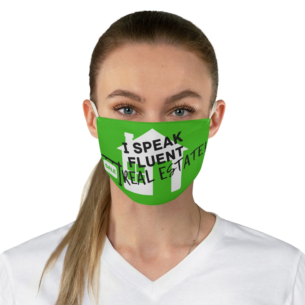 Green I Speak Fluent RE Fabric Face Mask