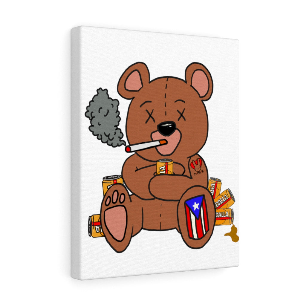 Drunk Teddy- Canvas Gallery Wraps