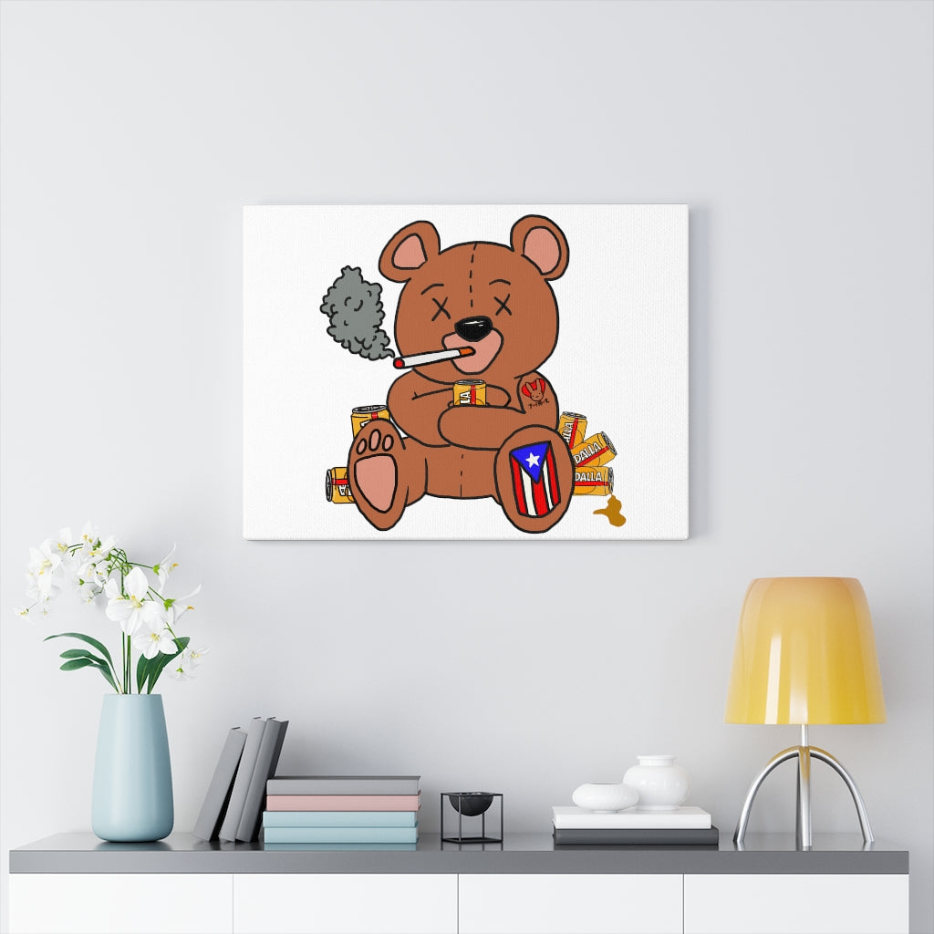 Drunk Teddy- Canvas Gallery Wraps
