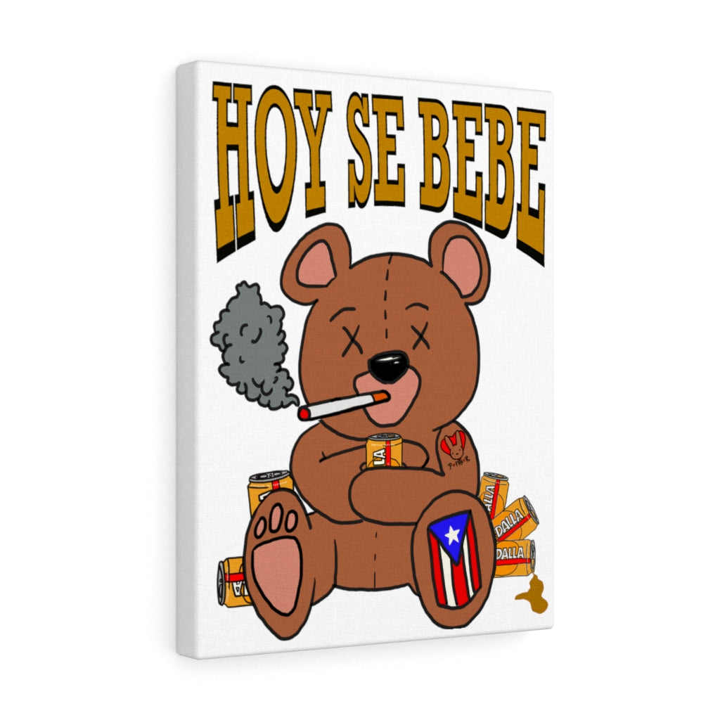 Hoy Se Bebe Teddy(block letters) - Canvas Gallery Wraps