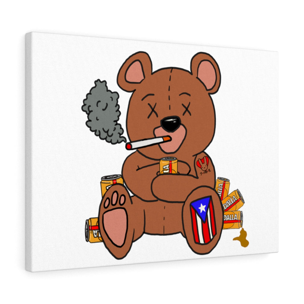 Drunk Teddy- Canvas Gallery Wraps