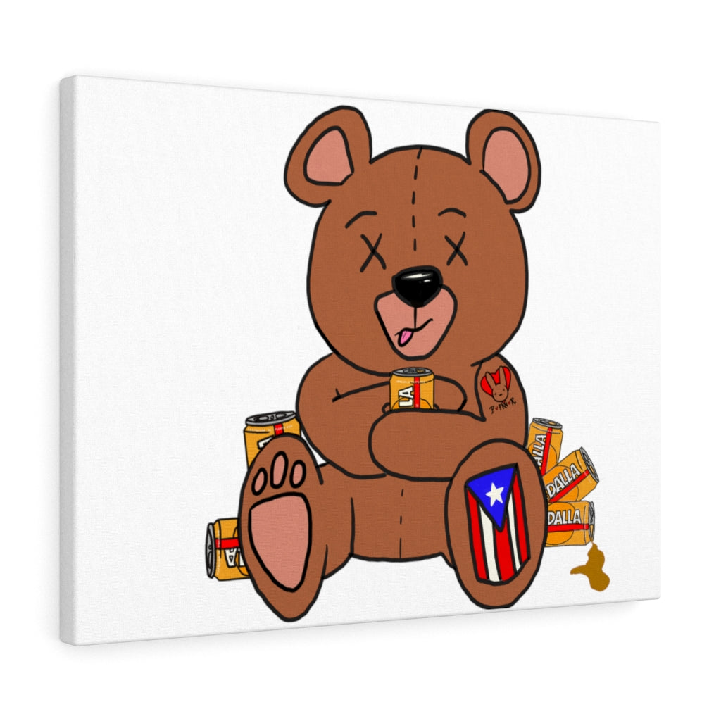Drunk Teddy PR Canvas Gallery Wraps