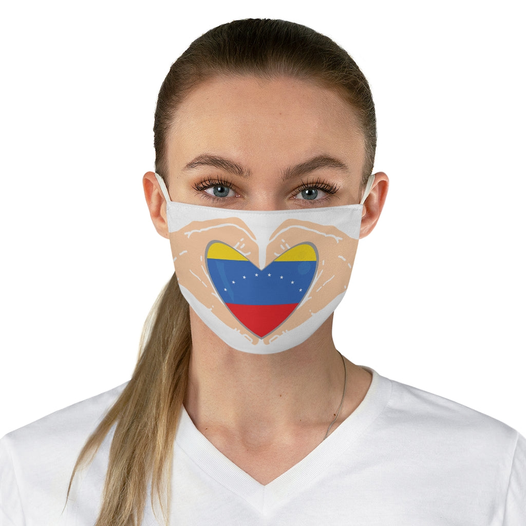 Venezuela Heart, Fabric Face Mask
