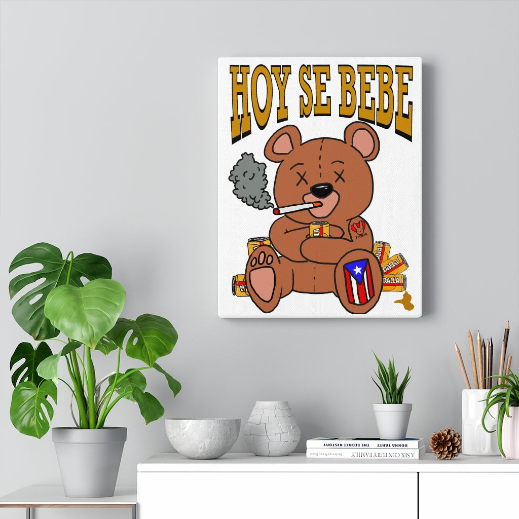 Hoy Se Bebe Teddy(block letters) - Canvas Gallery Wraps