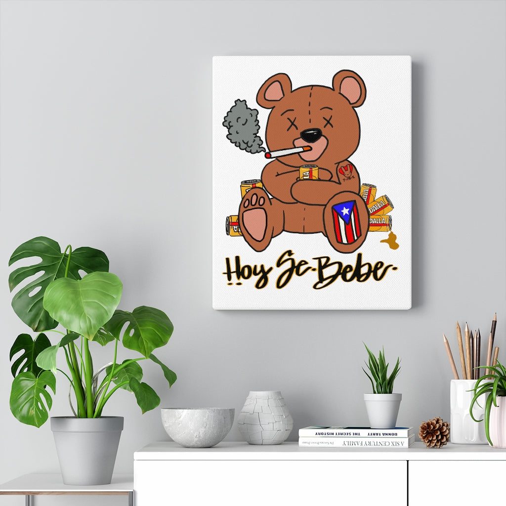 Hoy Se Bebe Teddy- Canvas Gallery Wraps