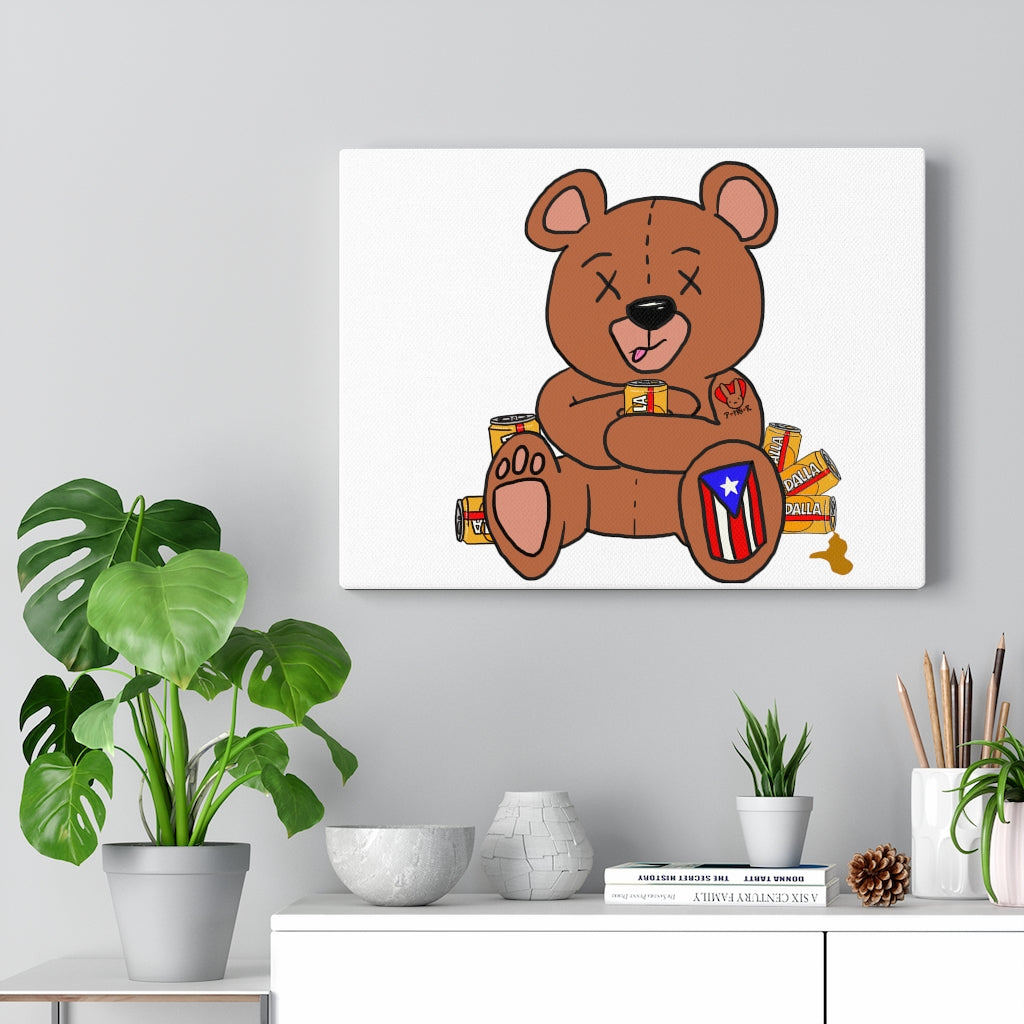 Drunk Teddy PR Canvas Gallery Wraps