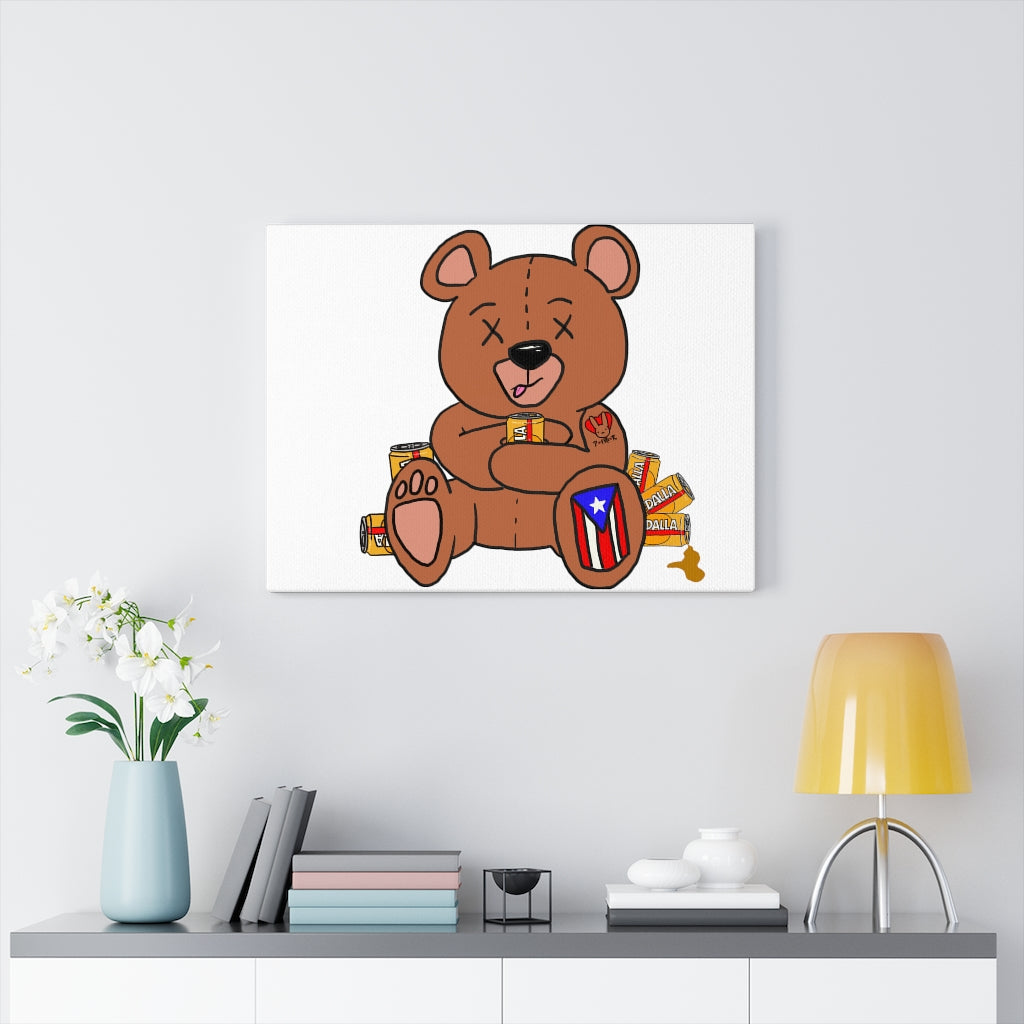 Drunk Teddy PR Canvas Gallery Wraps