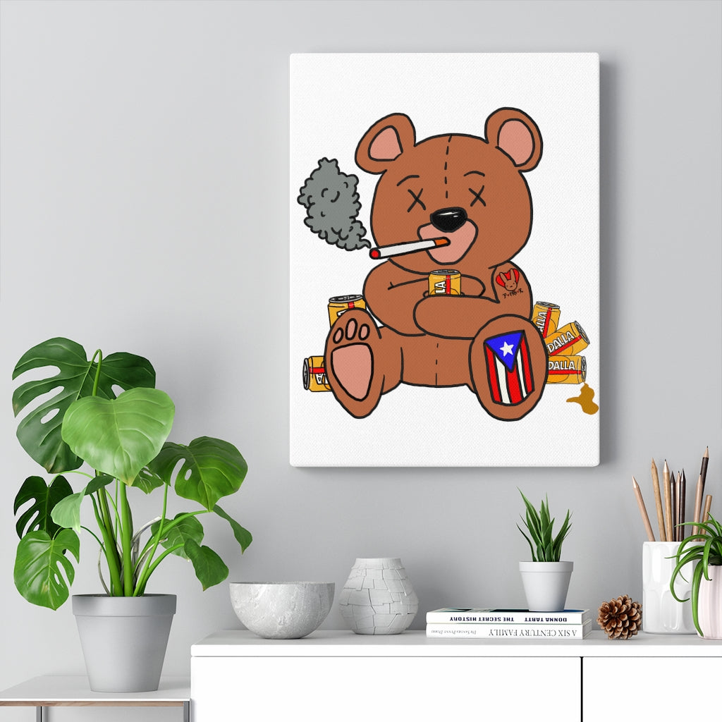 Drunk Teddy- Canvas Gallery Wraps