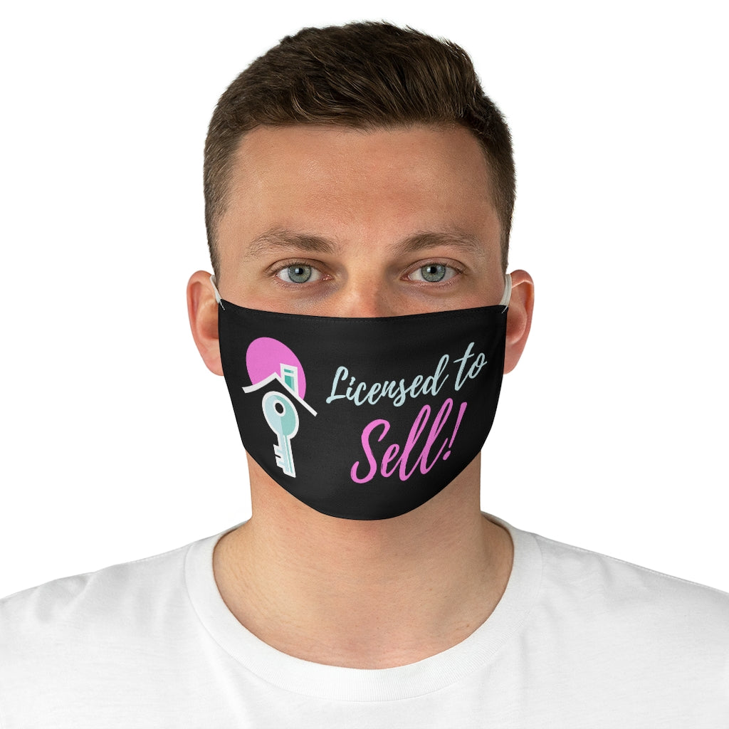 Licensed to Sell Black and Pink Fabric Face Mask