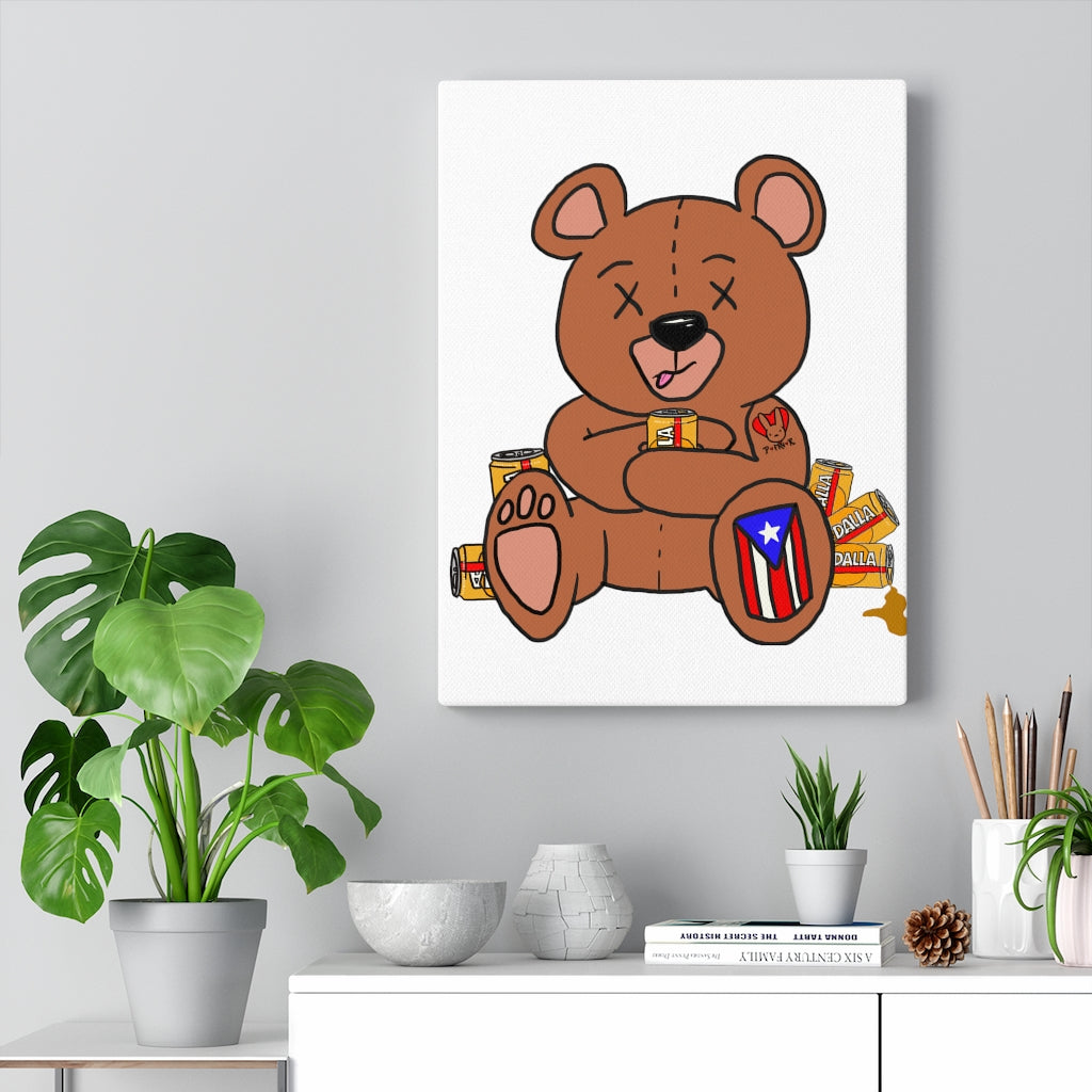 Drunk Teddy PR Canvas Gallery Wraps