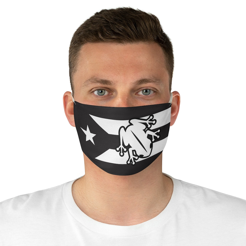 PR Flag Black & White Fabric Face Mask