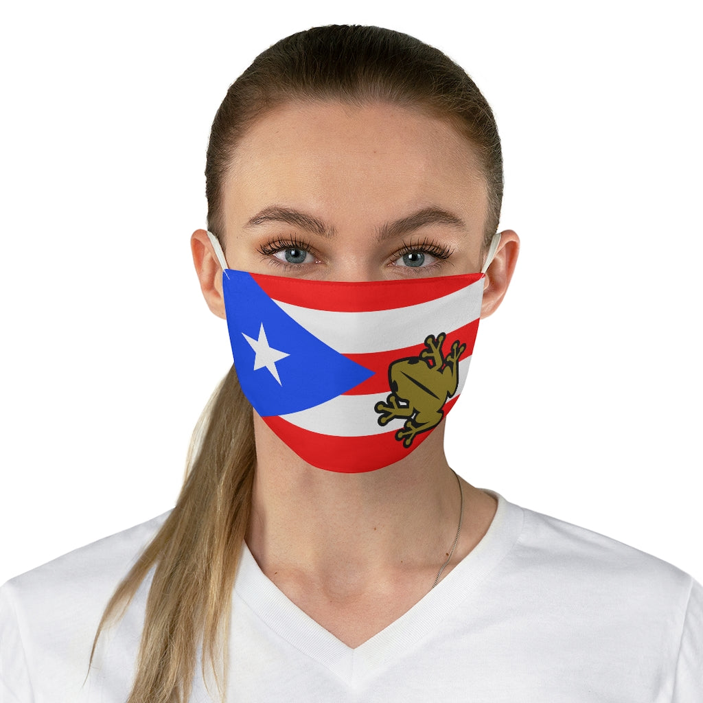 PR Flag Brown Coqui Fabric Face Mask