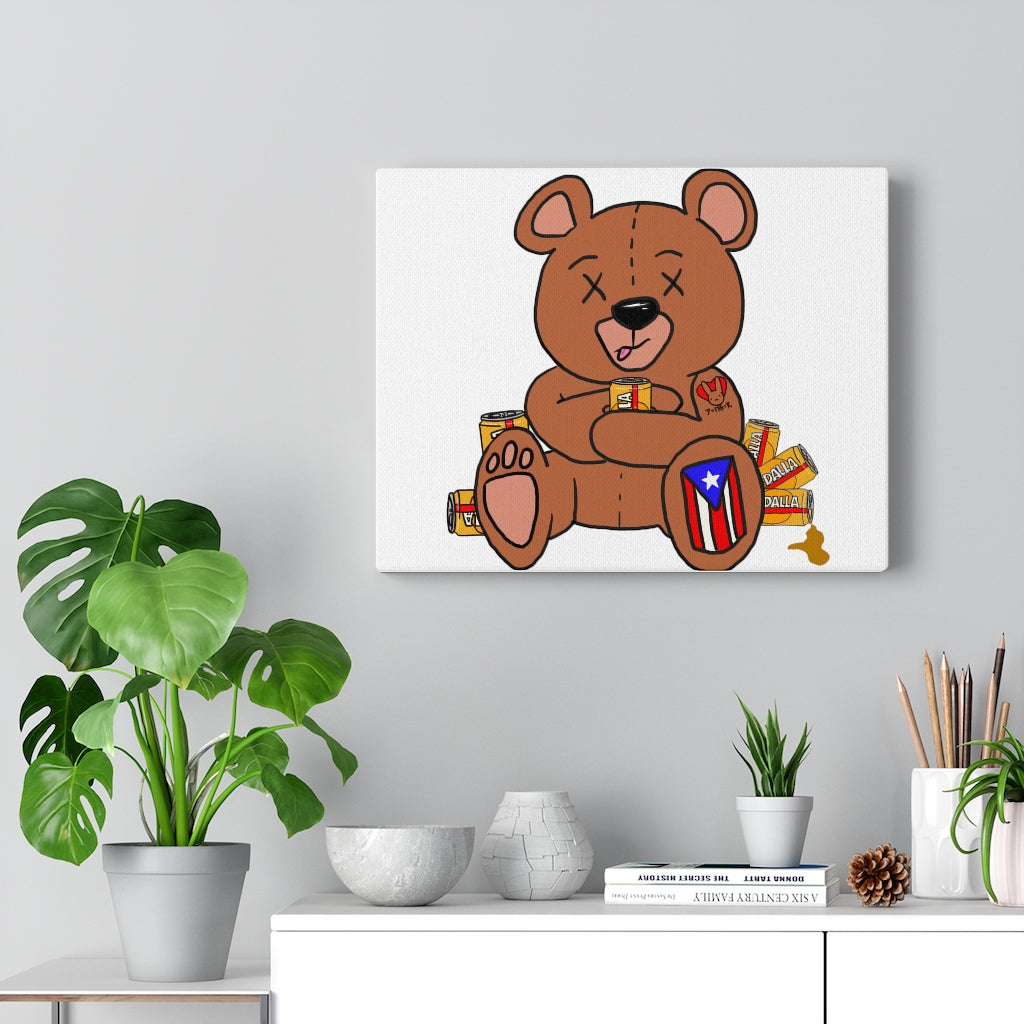Drunk Teddy PR Canvas Gallery Wraps