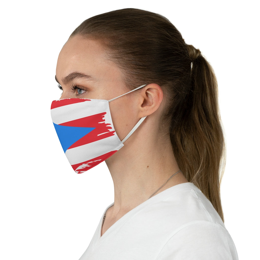 Light Blue PR Flag- Fabric Face Mask