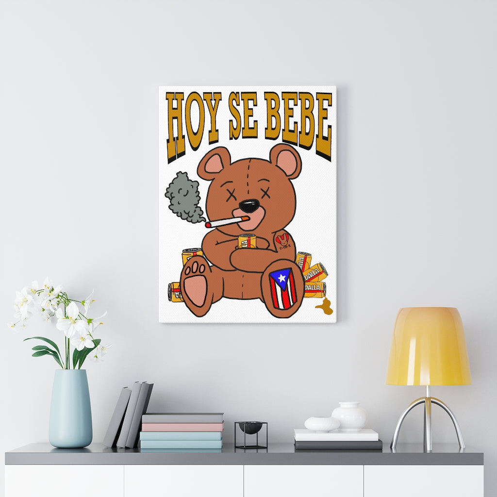 Hoy Se Bebe Teddy(block letters) - Canvas Gallery Wraps