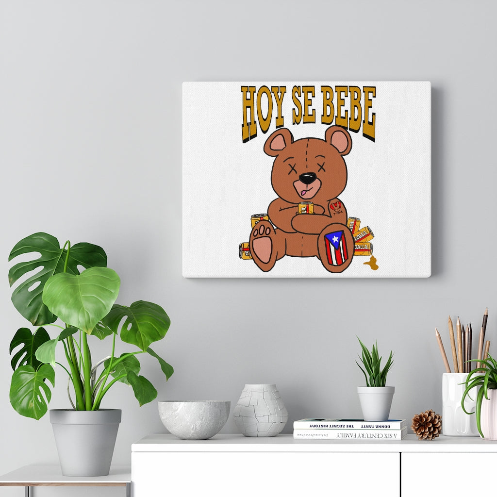 Hoy Se Bebe Teddy(block letters) -Canvas Gallery Wraps