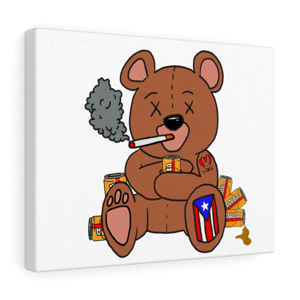 Drunk Teddy- Canvas Gallery Wraps