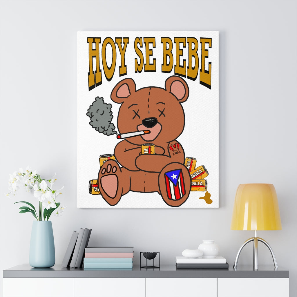 Hoy Se Bebe Teddy(block letters) - Canvas Gallery Wraps