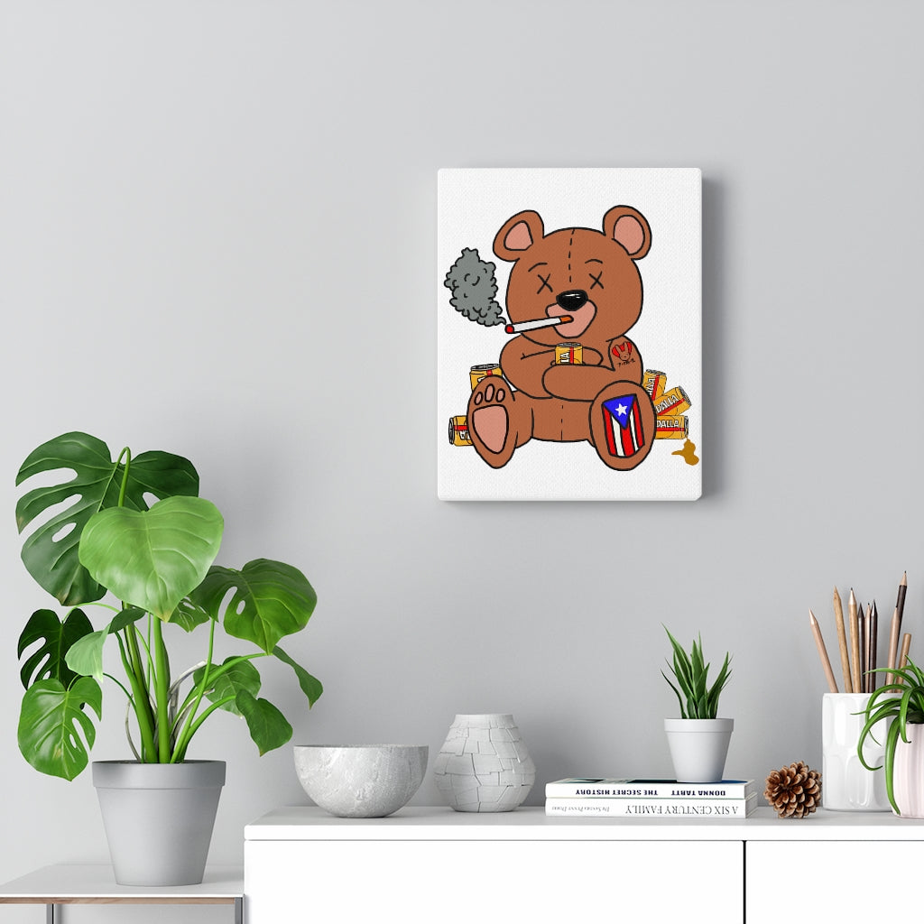Drunk Teddy- Canvas Gallery Wraps