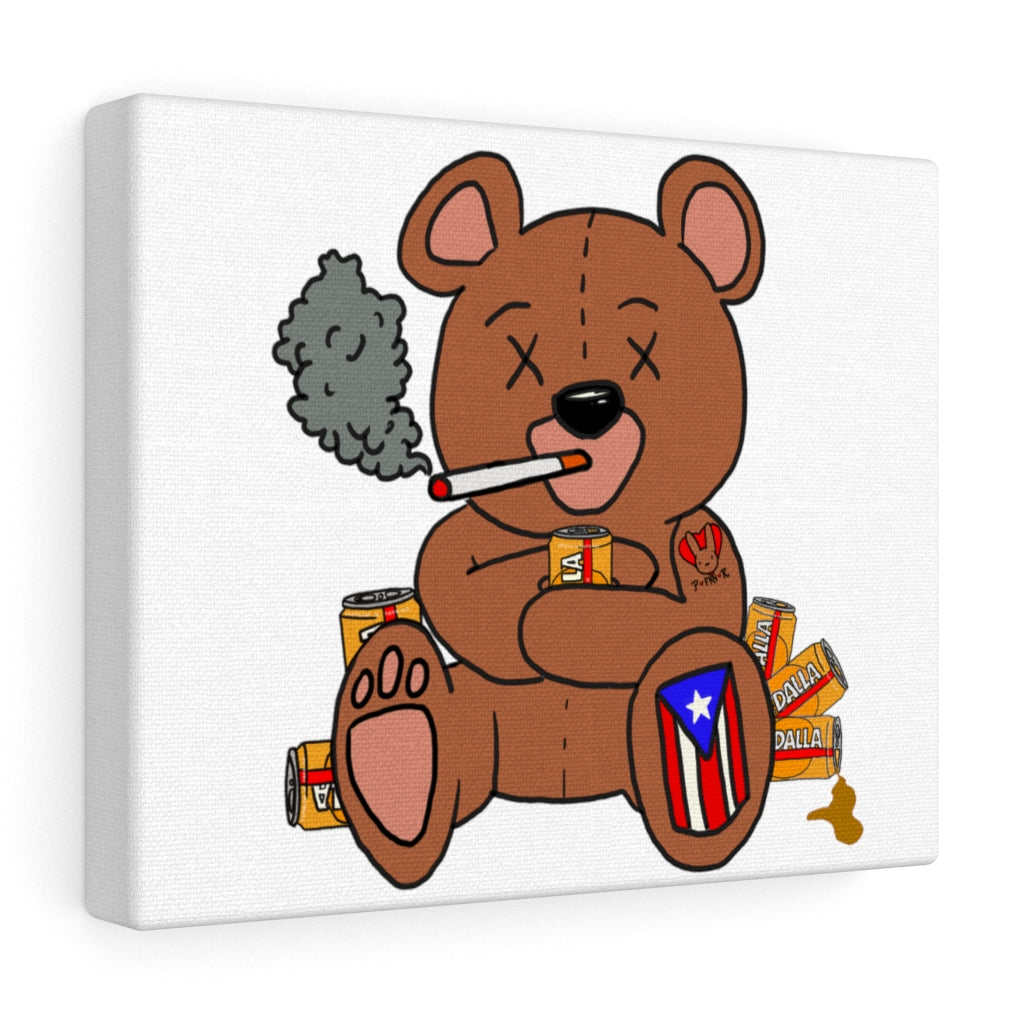 Drunk Teddy- Canvas Gallery Wraps