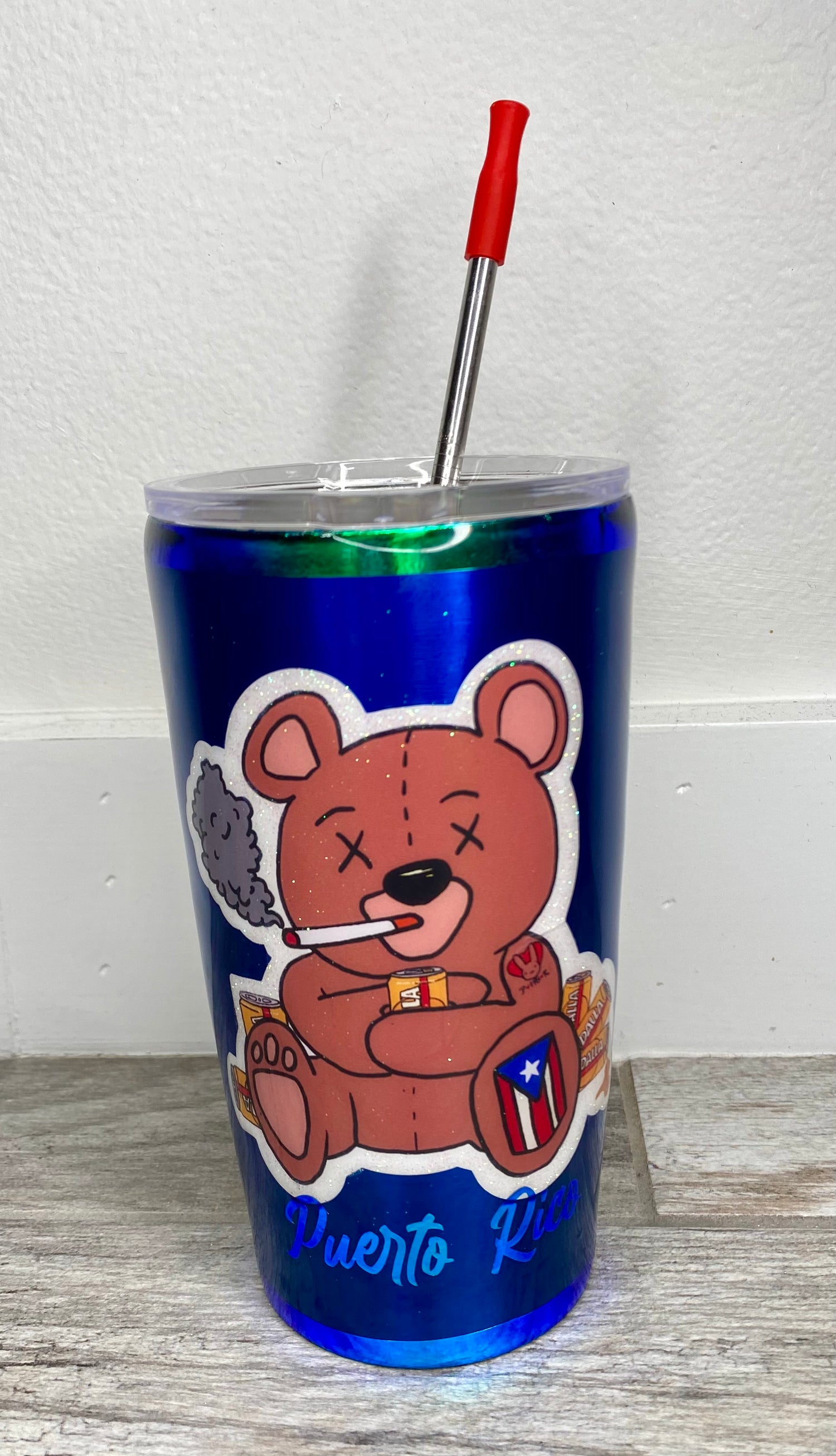 Puerto Rican Drunk Teddy, Hoy Se Bebe Custom 18.5z Tumbler