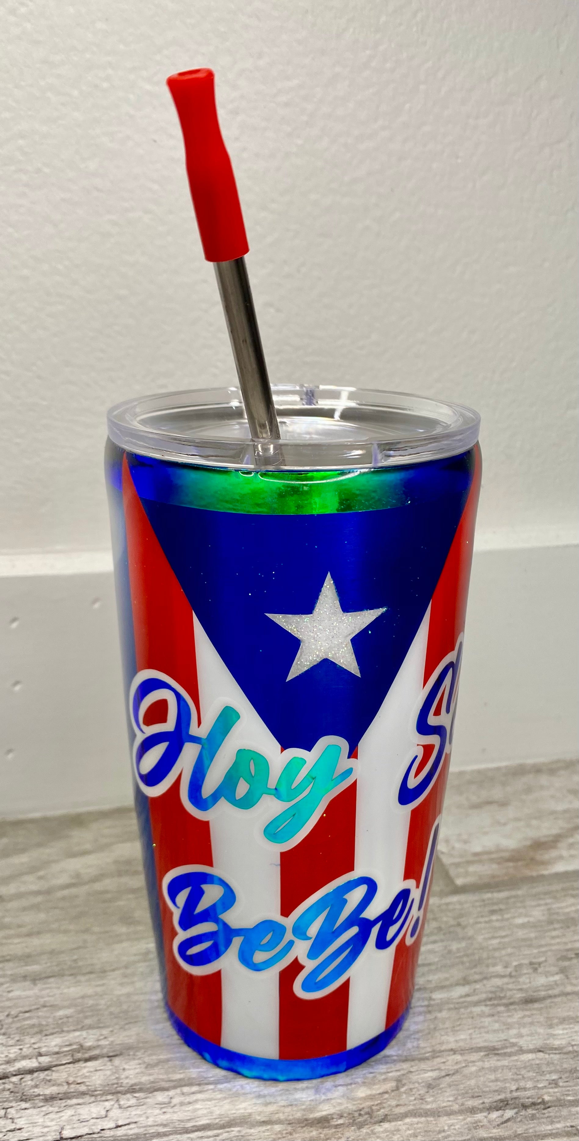 Puerto Rican Drunk Teddy, Hoy Se Bebe Custom 18.5z Tumbler