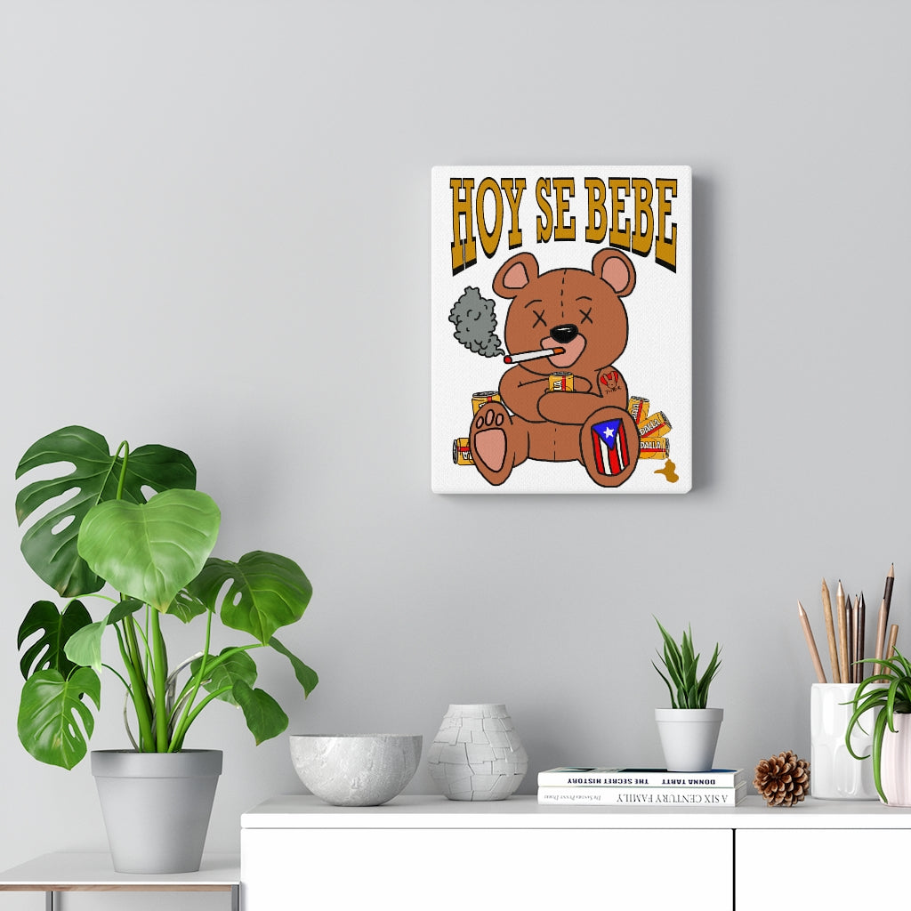 Hoy Se Bebe Teddy(block letters) - Canvas Gallery Wraps