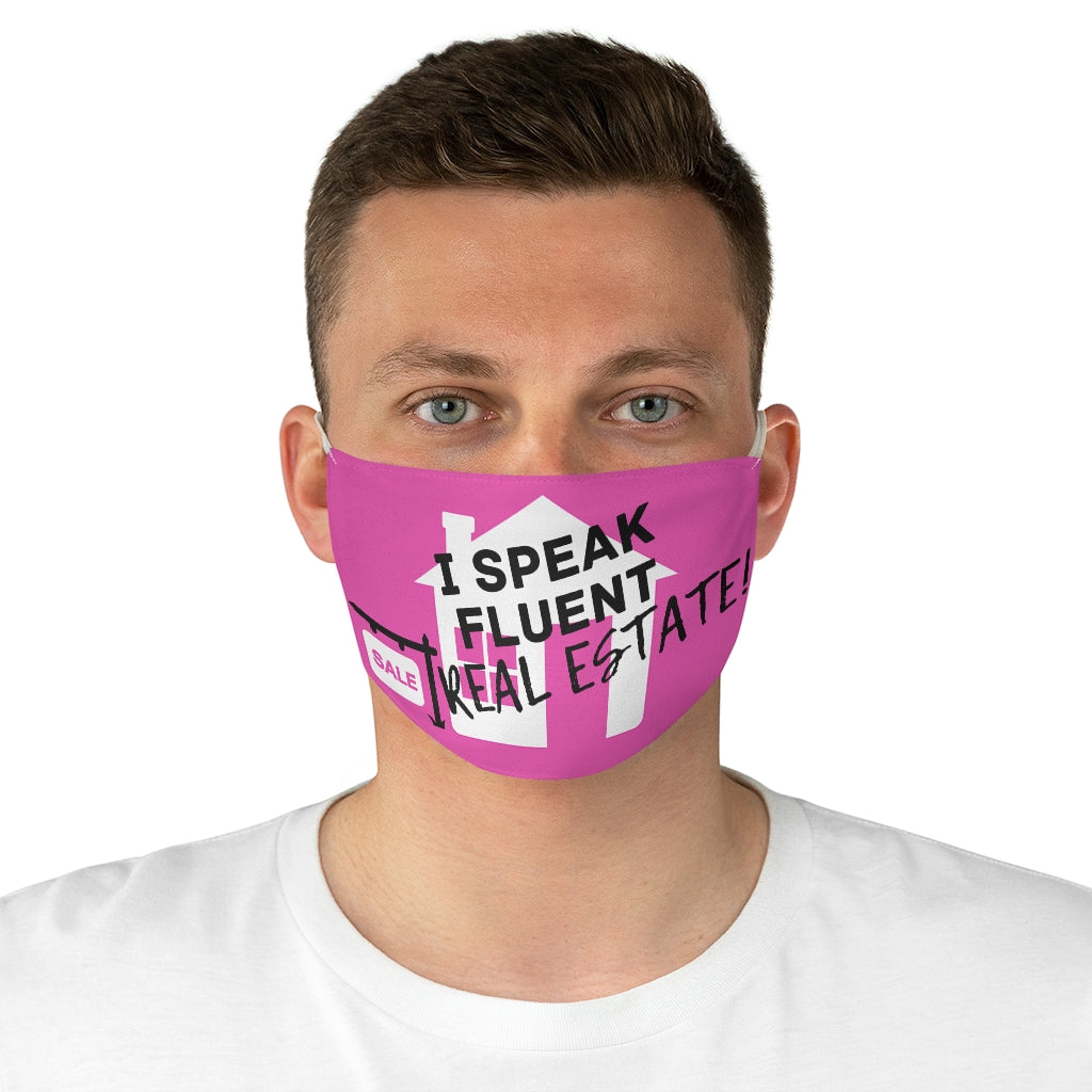 Pink I Speak Fluent RE Fabric Face Mask