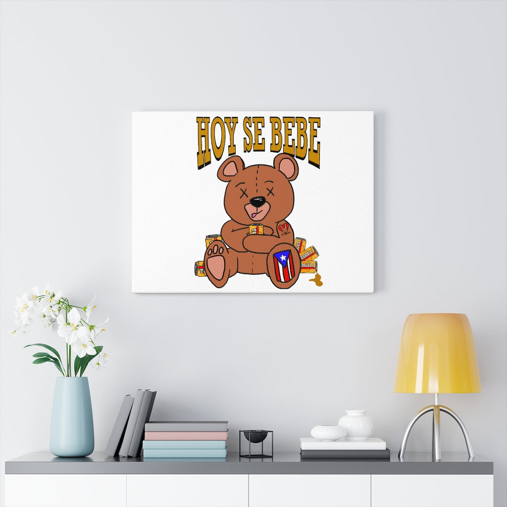 Hoy Se Bebe Teddy(block letters) -Canvas Gallery Wraps