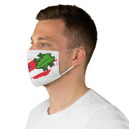 Coqui PR White Fabric Face Mask