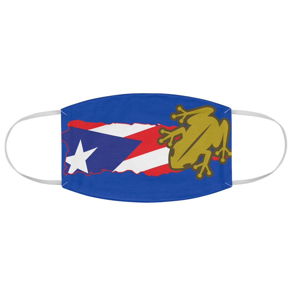 PR Brown Coqui Blue Fabric Face Mask