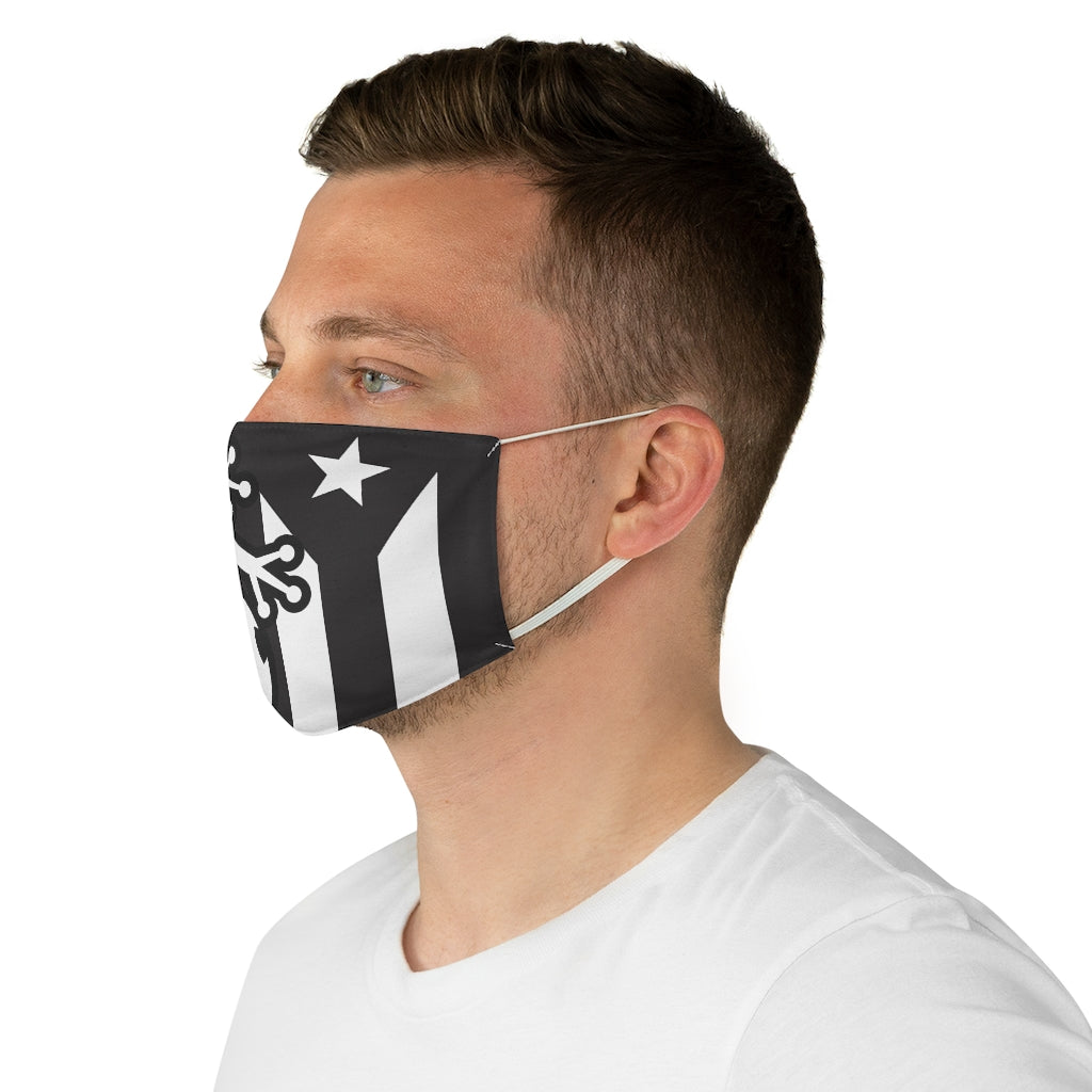 Coqui Flag Black & White Fabric Face Mask