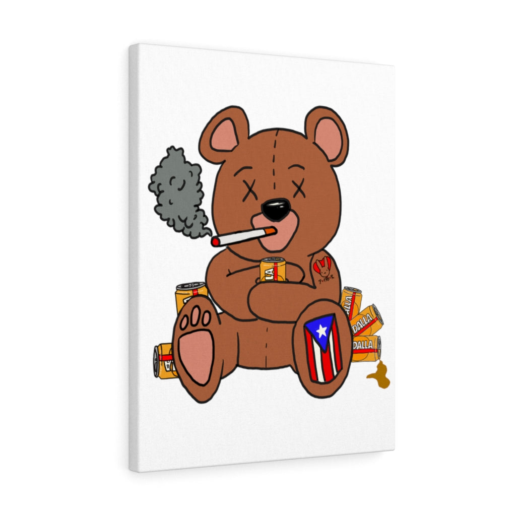 Drunk Teddy- Canvas Gallery Wraps