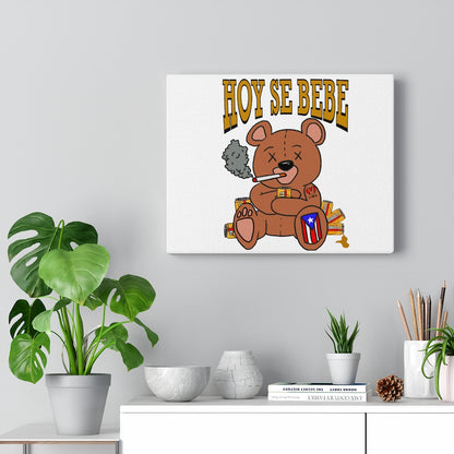 Hoy Se Bebe Teddy(block letters) - Canvas Gallery Wraps