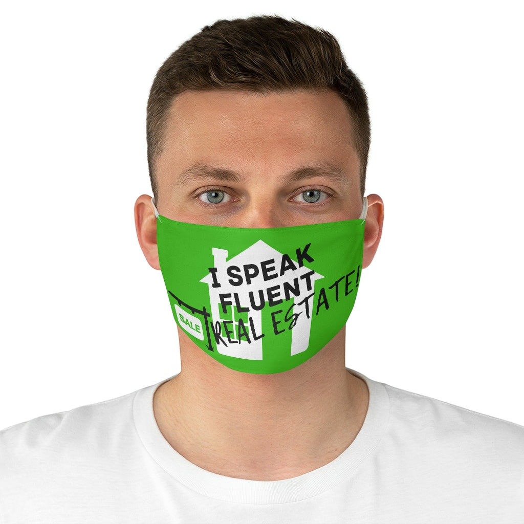 Green I Speak Fluent RE Fabric Face Mask