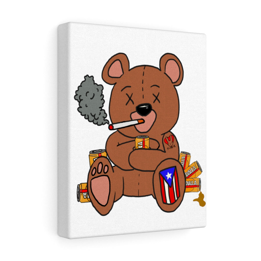 Drunk Teddy- Canvas Gallery Wraps