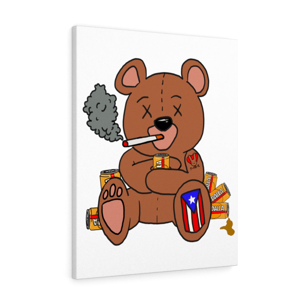 Drunk Teddy- Canvas Gallery Wraps